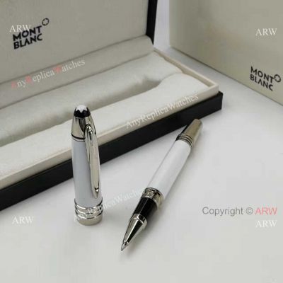 Replica Montblanc John F. Kennedy JFK White Rollerball Pen - NEW